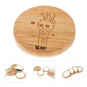 Round Bamboo Mirror