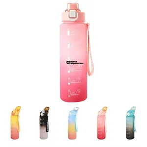 32 Oz Leak Proof Sports Water Bottle Gradient Cup
