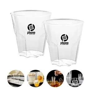 200ml disposable cup, aviation octagonal transparent plastic