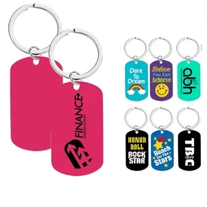 Aluminum Dog Tag Key Chain