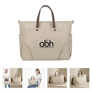 Canvas Laptop Tote Bag Crossbody Briefcase