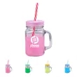 15 oz. Colored Mason Jars with Straw | https://www.bestnamebadges.com