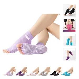 Unisex Non Slip Grip Socks Toeless Half Toe