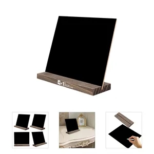 Mini Tabletop Chalkboard Signs with Wood Base
