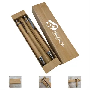 Bamboo Ballpoint Pen Set