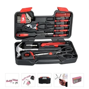 39 Piece General Household Hand Tool Kit & Repair set