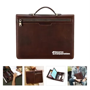 Genuine Leather Padfolio Business Planner Laptop Bag