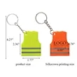 Custom Reflective Safety Vest Keytag | https://www.bestnamebadges.com