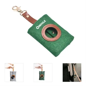 Felt Waste Bags Holder Dispenser With Poop
