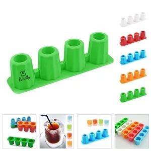 Shot Glass Ice Mold Cool 4 Cups Silicone Tray Great