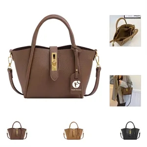 Genuine Leather Stylish cross body bucket bag