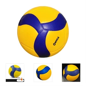 Size 5 PU Leather Volleyball W/ Rubber Bladder