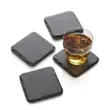 Black Slate Stone Coasters | https://www.bestnamebadges.com