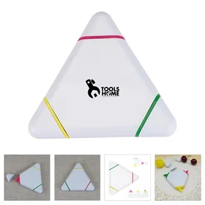 3 color Triangular Shaped Highlighter Pen