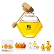 Honey Jar Custom Hexagonal Glass | https://www.bestnamebadges.com
