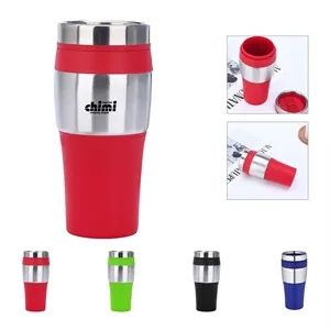 15 Oz Stainless Steel Insulated Travel Mug With Lid