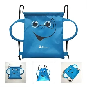 Cartoon Zoo Animal Drawstring Bags