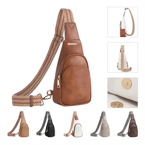 Small Leather Crossbody Fanny Packs Chest Sling Bag