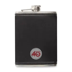 Ahead Leather Flask | https://www.bestnamebadges.com