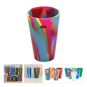 22Oz Reusable Silicone Tumbler Cups with Lids & Straws