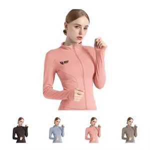Women's Slim Fit Long Sleeve Workout Yoga Jacket