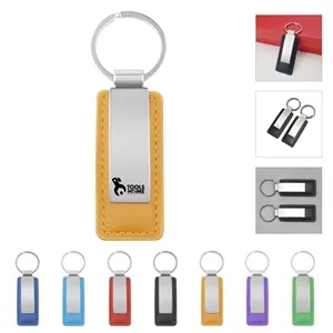 PU Leather Metal Key Tag