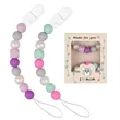 Silicone Baby Pacifier Clips Chain | https://www.bestnamebadges.com