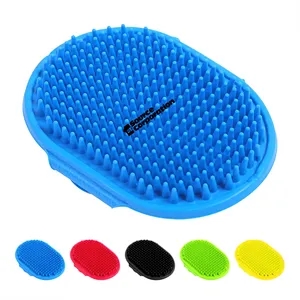 Pet Grooming Brush Glove Dog Scrubber
