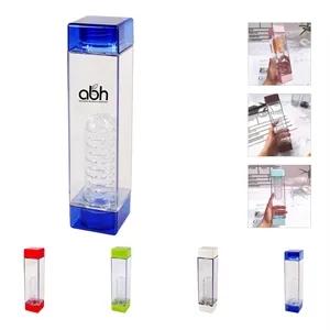 Square Water Bottle With Fruit Infuser 16 oz