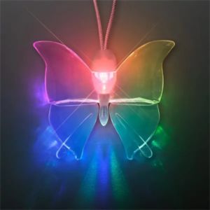 Acrylic Butterfly Light Up Necklace