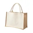 Jute Canvas Tote Bag | https://www.bestnamebadges.com