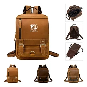 Genuine leather backpack for man