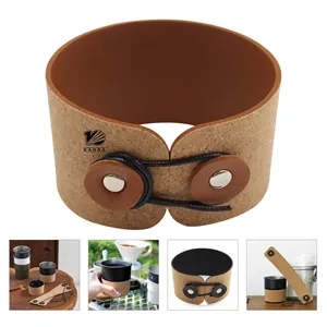 Cork PU Leather Coffee Cup Sleeves
