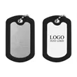 Square Silicone Edge Metal Dog Tag | https://www.bestnamebadges.com