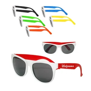 Union Printed, Economy Two Tone White Sunglasses