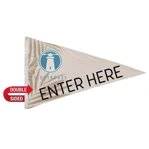 2.5' x 4' Polyester Pennant Flag Double-Sided