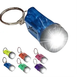 Mini Plastic Flashlight Keychain Pendant