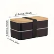 Multilayer Wheat Straw Lunch Box Adult | https://www.bestnamebadges.com