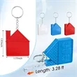1m House Shaped Keychain Retractable Double Measuring Tape | https://www.bestnamebadges.com