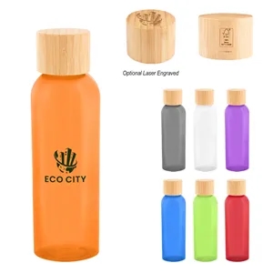 Kelly rPET Bottle With Bamboo Lid | https://www.bestnamebadges.com