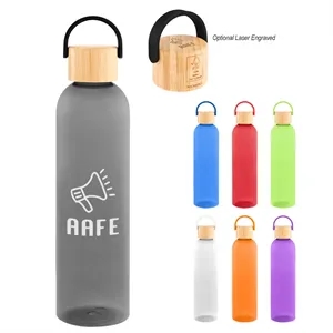 32 Oz. Jeffrey rPET Bottle With Bamboo Lid And Easy Carry... | https://www.bestnamebadges.com