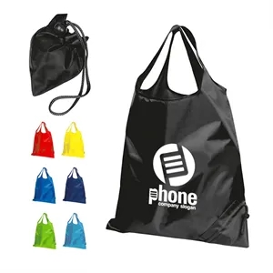 Strawberry shaped portable folding shopping bag
