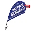 Mini Teardrop Sail Sign Flag w/Clip-On Base Kit Double-Sided | https://www.bestnamebadges.com
