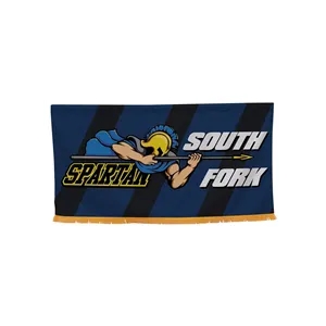 3' x 6' Parade Banner Straight Bottom w/Gold Fringe