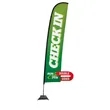 17' Premium Blade Sail Sign Flag, 2-Sided, Scissor Base | https://www.bestnamebadges.com