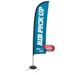 13' Premium Blade Sail Sign Flag, 2-Sided, Scissor Base | https://www.bestnamebadges.com