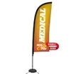 9' Premium Blade Sail Sign Flag, 2-Sided, Scissor Base | https://www.bestnamebadges.com
