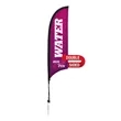 7' Premium Razor Sail Sign Flag, 2-Sided, Ground Spike | https://www.bestnamebadges.com