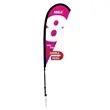 6' Premium Teardrop Sail Sign Flag, 2-Sided, Ground Spike | https://www.bestnamebadges.com