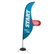 13' Premium Sabre Sail Sign Flag, 2-Sided, Scissor Base | https://www.bestnamebadges.com